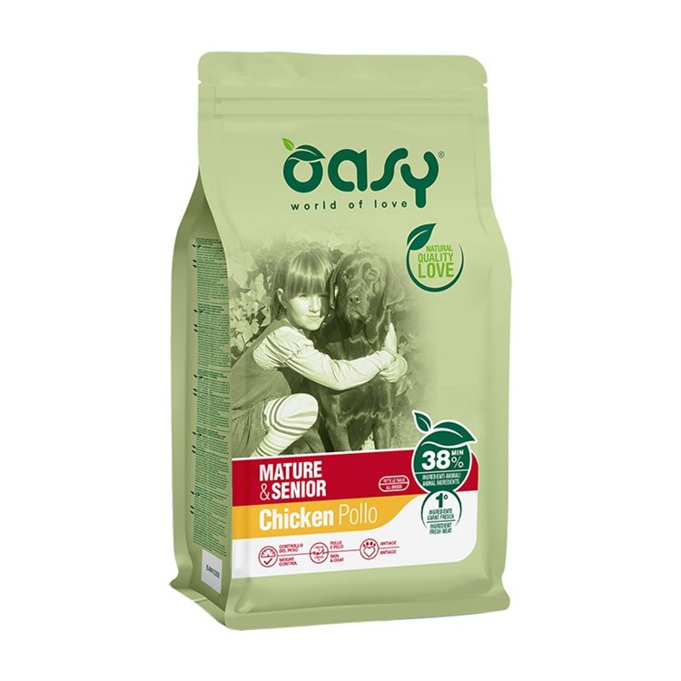 2 SACCHI Oasy Dog Adult Mature Senior Pollo 12 kg PREZZO A CONFEZIONE