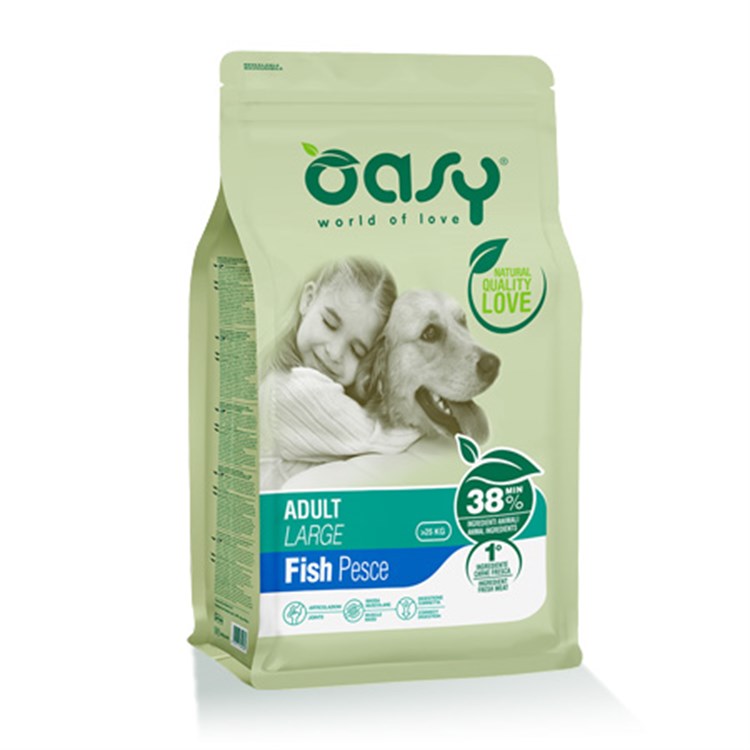 2 SACCHI Oasy Dog Large Adult Pesce 12 Kg PREZZO A CONFEZIONE NOVITA