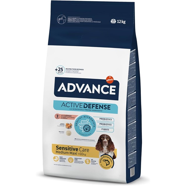 Advance Veterinary Diets Sensitive Medium Maxi Con Salmone e Riso 12 kg