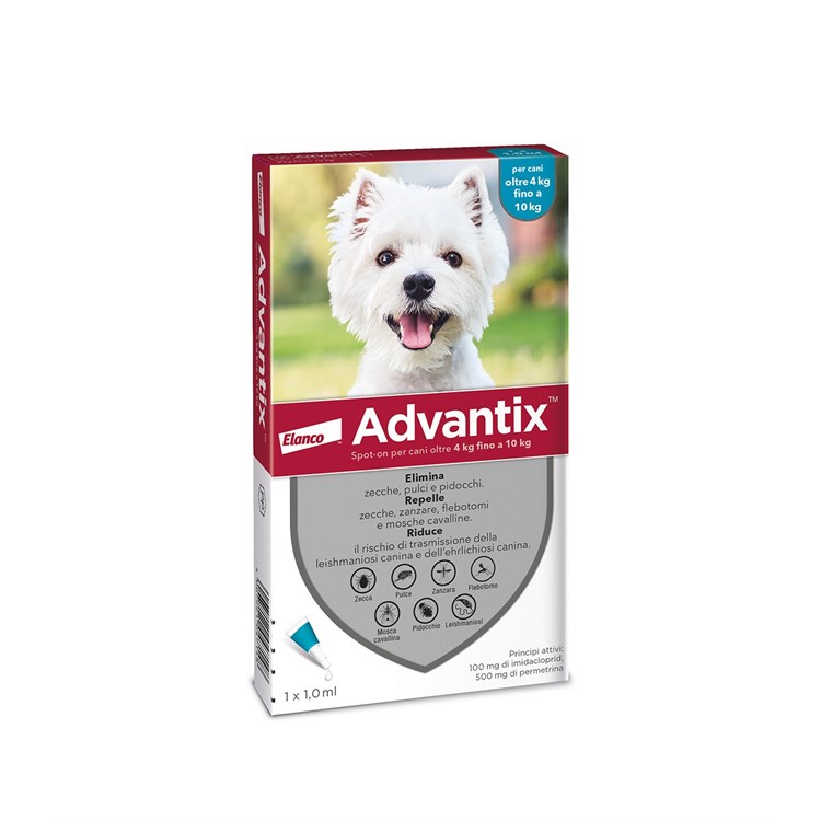 ADVANTIX SPOT ON CANI M 1 PIP 1 ML 4-10  KG