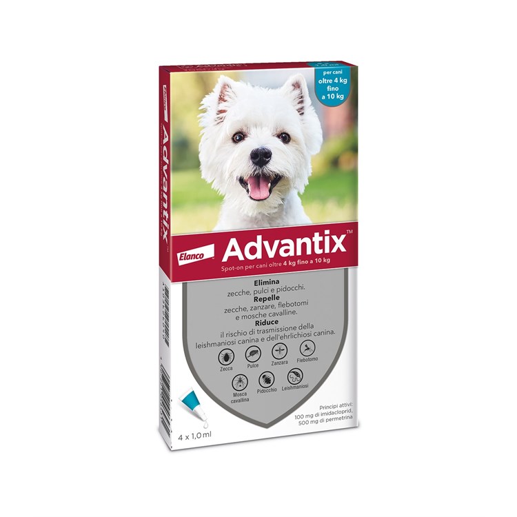 ADVANTIX SPOT ON CANI M 4 PIP 1 ML 4-10  KG