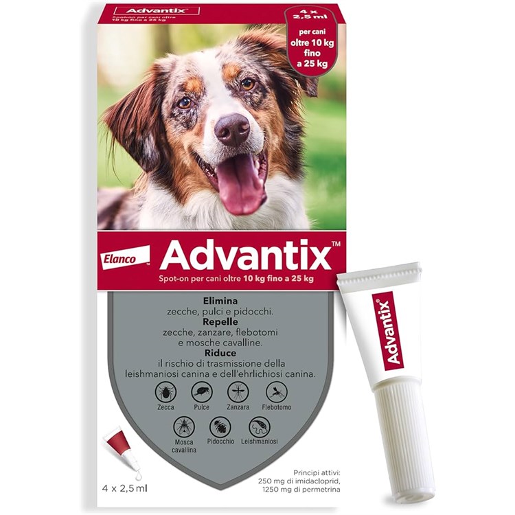 Advantix Spot-On per cani da 10 a 25 kg 4 pipette