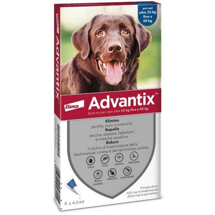 Advantix Spot-On per cani oltre 25 a 40 kg 4 pipette