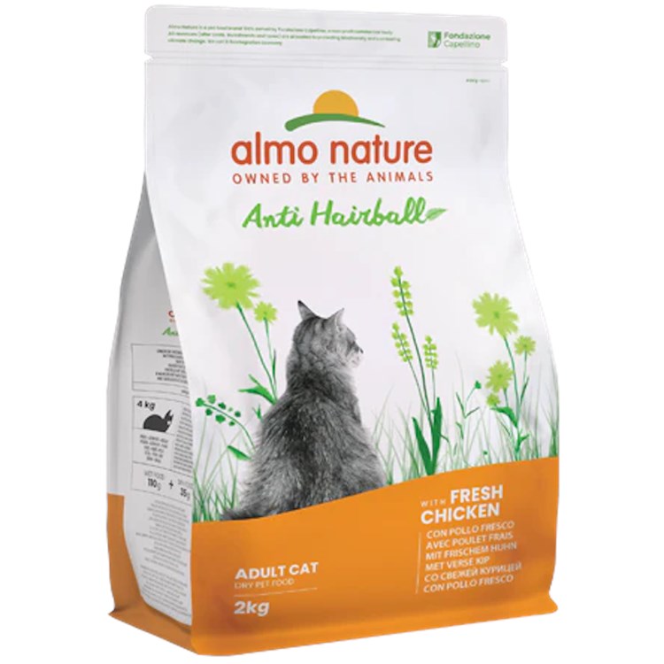 Almo Nature Anti Hairball Pollo 2 kg Crocchette per gatto