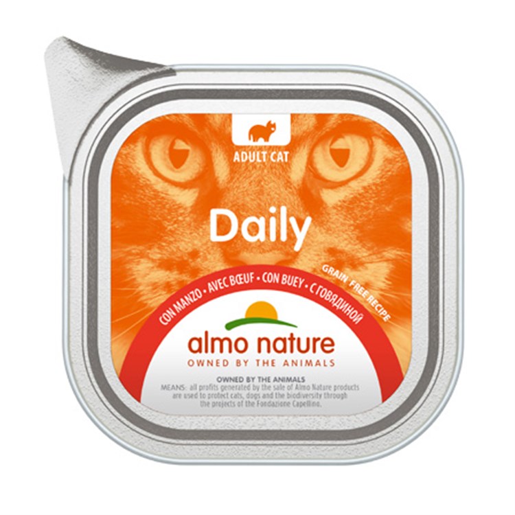 Almo Nature Daily Menu Manzo 100 gr Vaschetta Umido Per Gatti