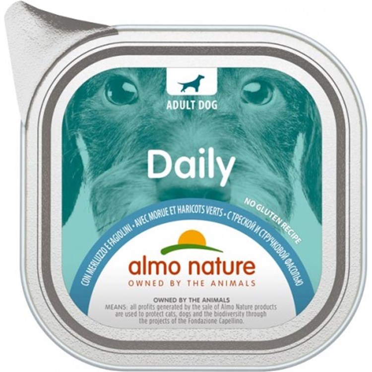 Almo Nature Daily Menu Merluzzo e Fagiolini 300 gr Per Cane