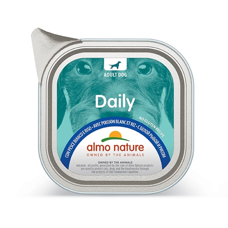 Almo Nature Daily Menu Pesce Bianco e Riso 300 gr Per Cane