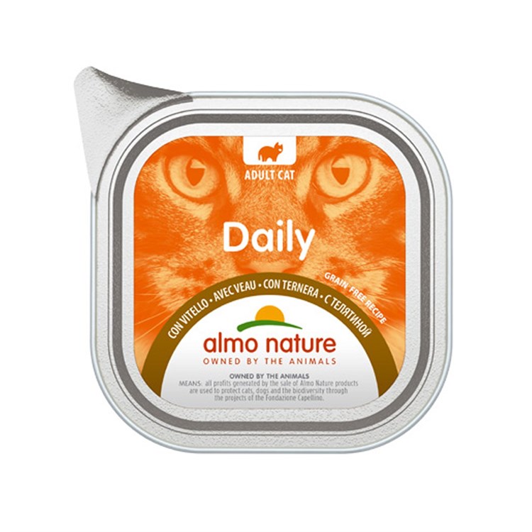 Almo Nature Daily Menu Vitello 100 gr Vaschetta Umido Per Gatti