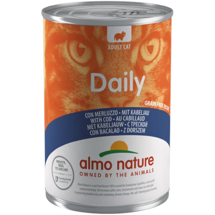 Almo Nature Daily Merluzzo 400 gr Barattolo Umido Per Gatti