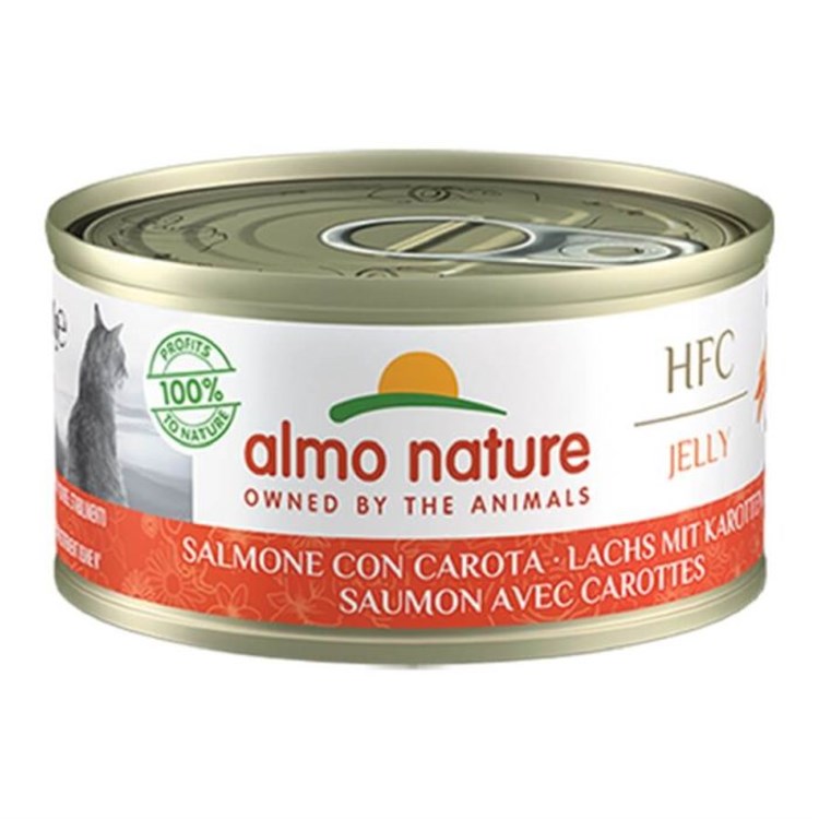 Almo Nature Hfc Jelly Salmone Con Carota 70 gr Per Gatti