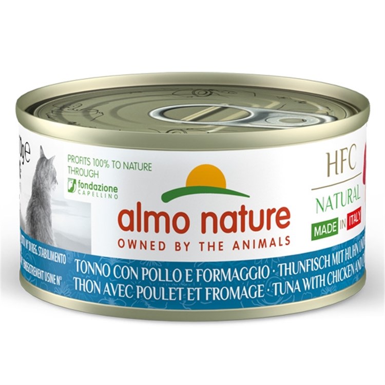 Almo Nature HFC Made In Italy Tonno Pollo Formaggio 70 gr Umido Gatto