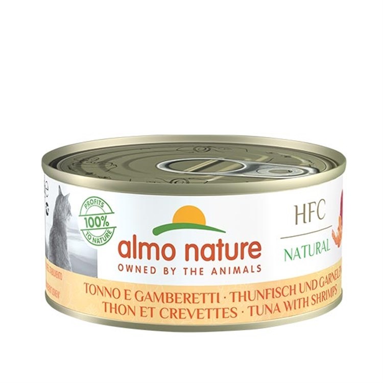 Almo Nature Hfc Tonno e Gamberetti 150 gr Umido Per Gatti