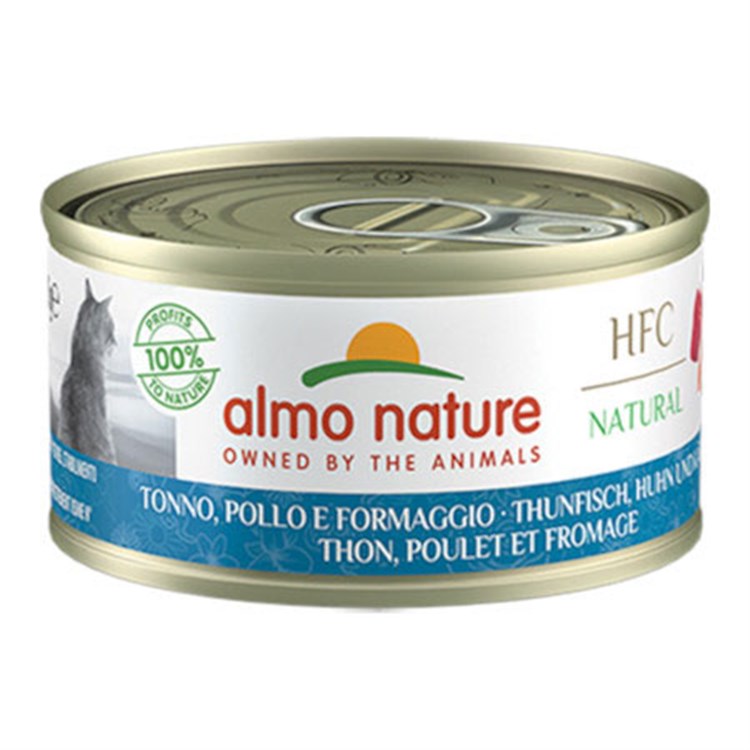 Almo Nature Hfc Tonno Pollo e Formaggio 150 gr Scatoletta Per Gatti