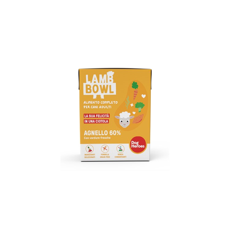 Dog Heroes Lamb Bowl agnello con verdure fresche 390 gr