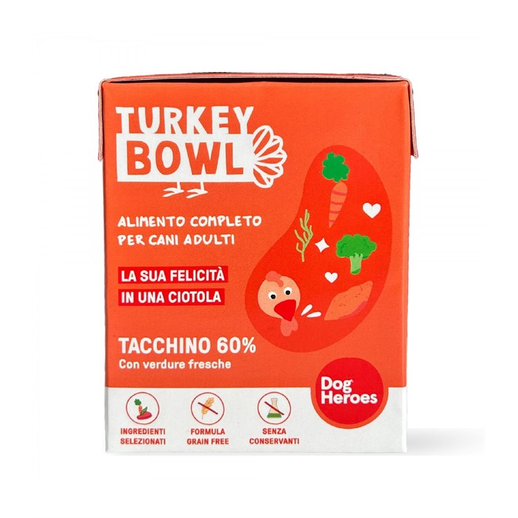 Dog Heroes Turkey Bowl tacchino con verdure fresche 390 gr