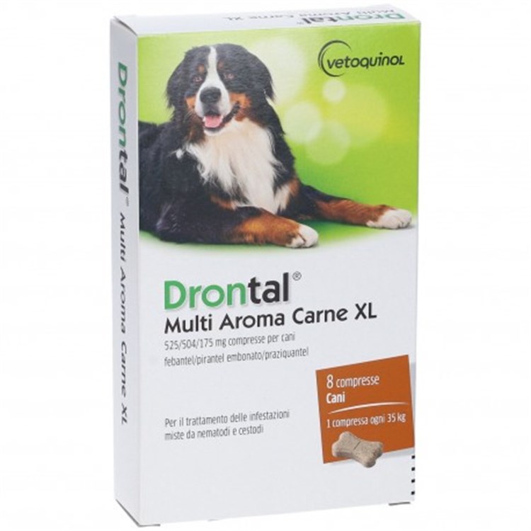 Drontal Multi Aroma Carne 2 Compresse Per Cani XL