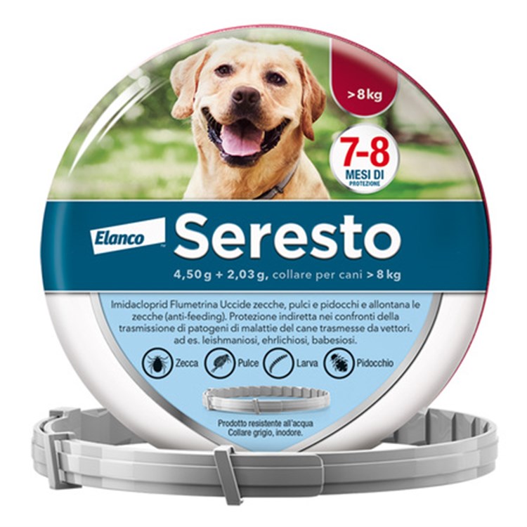 Collare Seresto per Cani oltre + 8 kg Antiparassitario