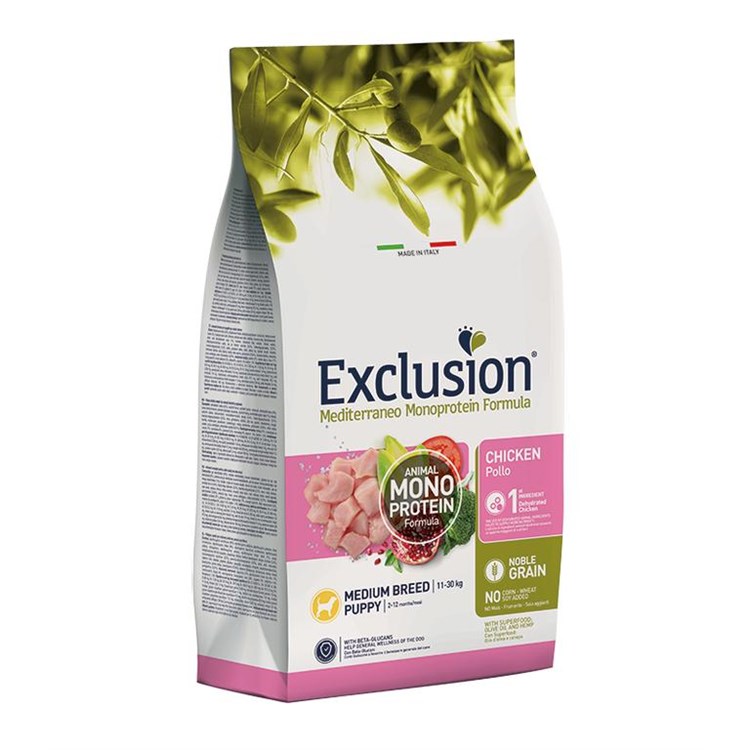 Exclusion Mediterraneo Puppy Medium Breed Pollo 3 kg