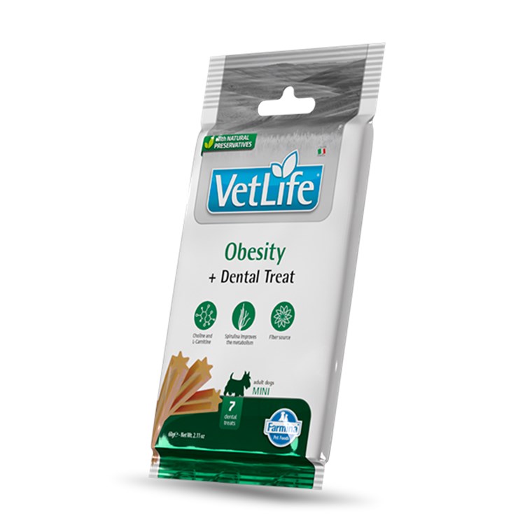 Farmina Dog Vet Life Dental Treat Obesity Mini 60 gr Snack Per Cani