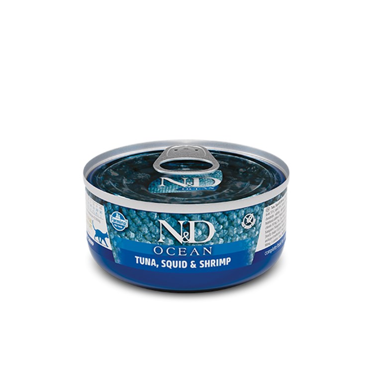 Farmina N&D Ocean 70 gr Tonno Calamaro e Gamberetti Umido Gatto