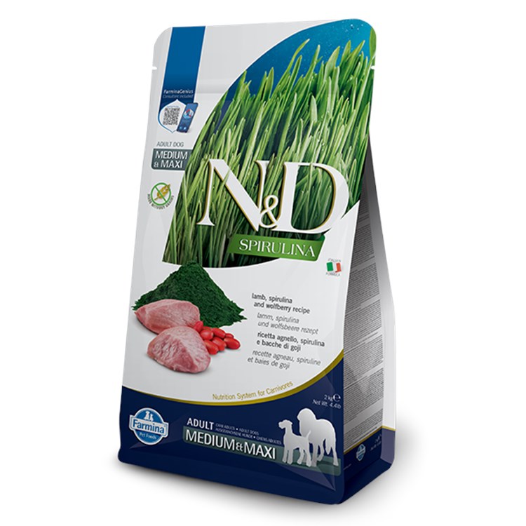 Farmina ND Agnello Spirulina Adult Medium Maxi 2 kg Alimento Per Cani