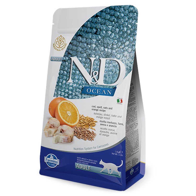 Farmina N/d Ancestral Low Grain Ocean Adult Merluzzo Farro Avena e Arancia 300 gr Per Gatti