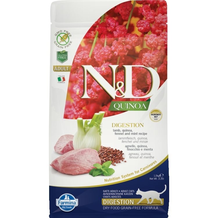 Farmina N/d Grain Free Quinoa Digestion Agnello 1,5 Kg Per Gatto