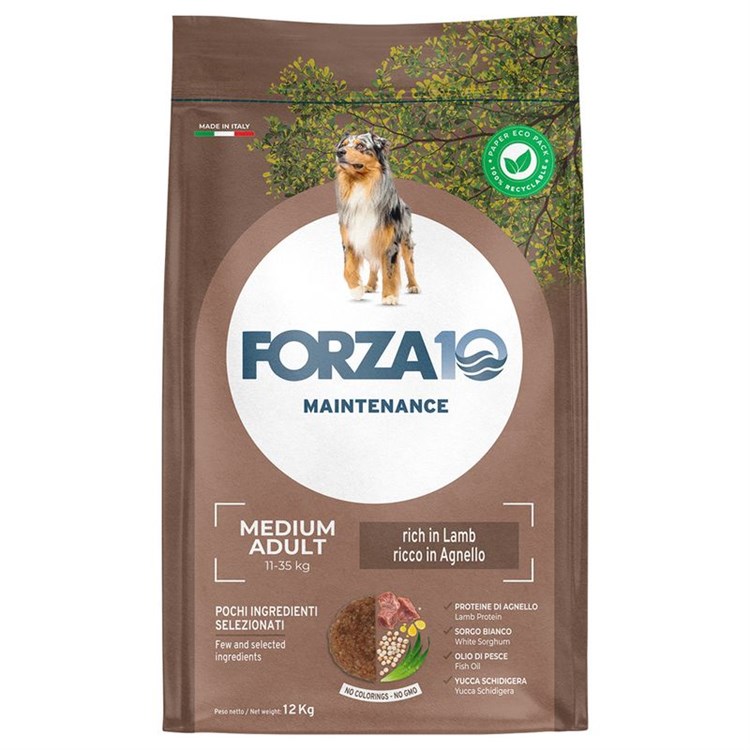 Forza 10 Maintenance Medium Adult Agnello e Riso 12 kg Per Cani