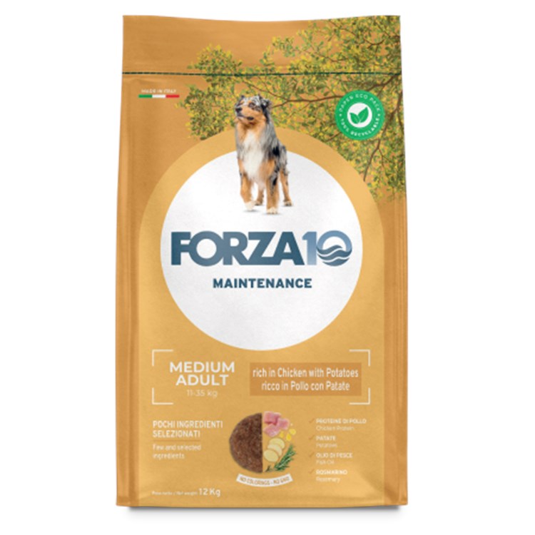 Forza 10 Medium Adult Maintenance Pollo Patate 12 kg Per Cani