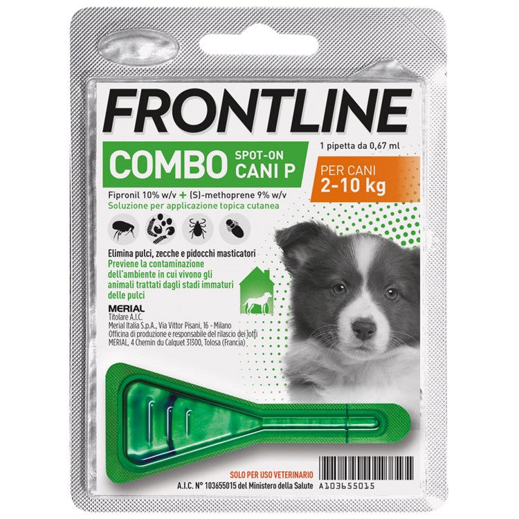 Frontline Combo da 2 a 10 kg 1 pipetta Per Cuccioli e Cani Adulti di Piccola taglia