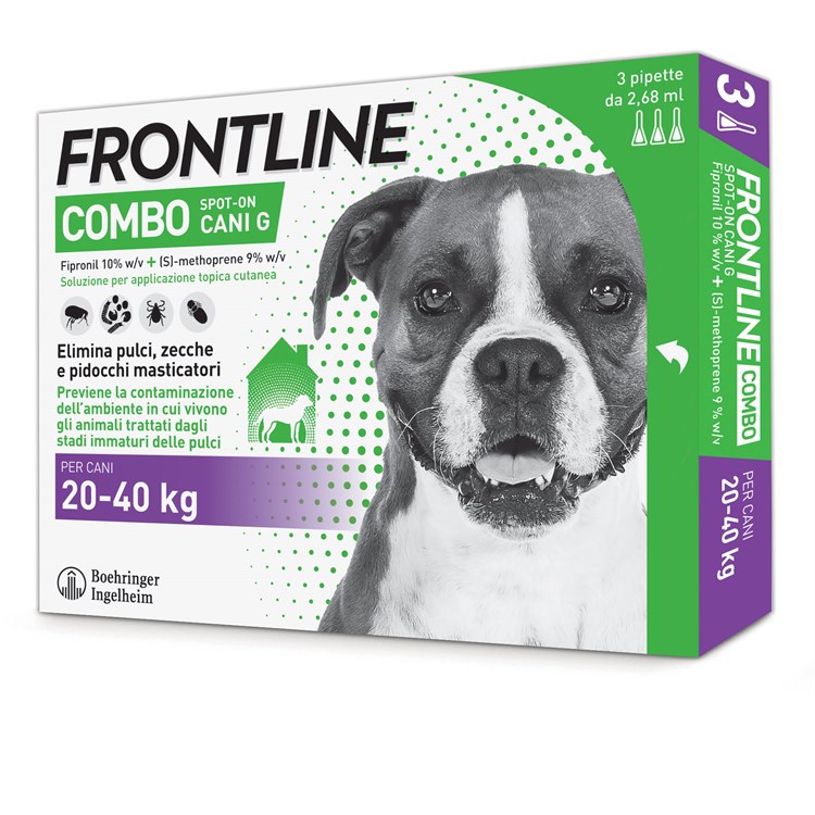 Frontline Combo Per Cani G da 20 a 40 kg 3 Pipette