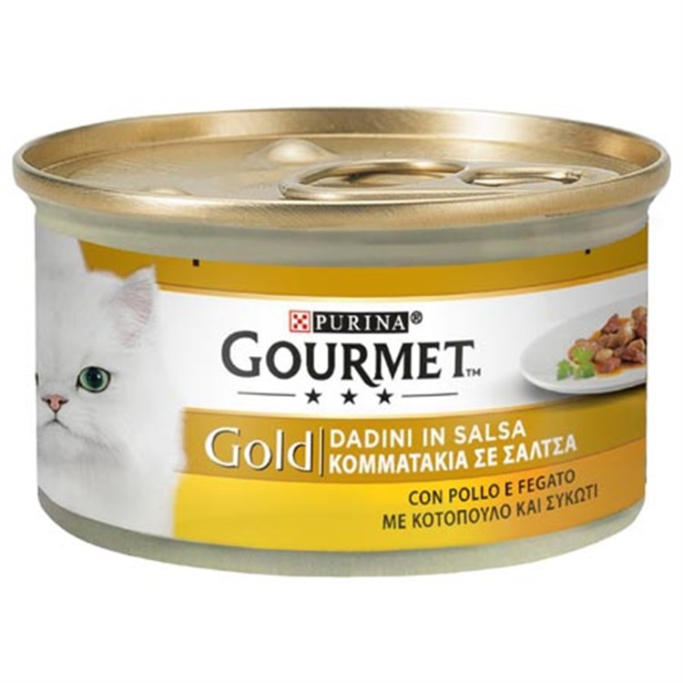 Gourmet gold dadini 85 gr Pollo e fegato Scatoletta Gatti