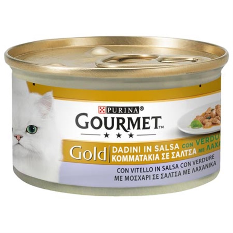 Gourmet gold dadini 85 gr Vitello e verdure Scatoletta Gatti