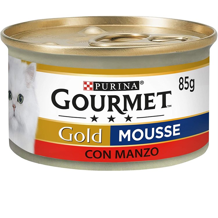 Gourmet gold mousse 85 gr Manzo Scatoletta Gatti