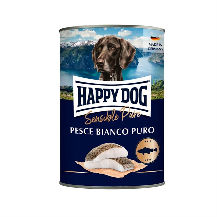 Happy Dog Sensible Pesce Bianco Puro 800 gr Umido Cane