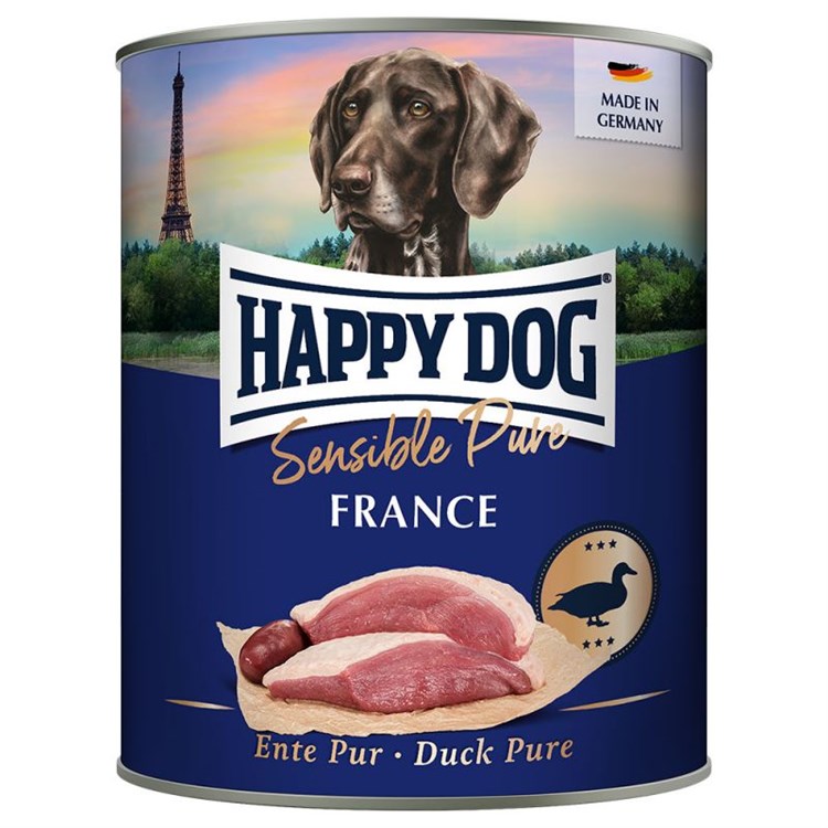 Happy Dog Sensible Pure Francia Anatra 800 gr Umido Cane