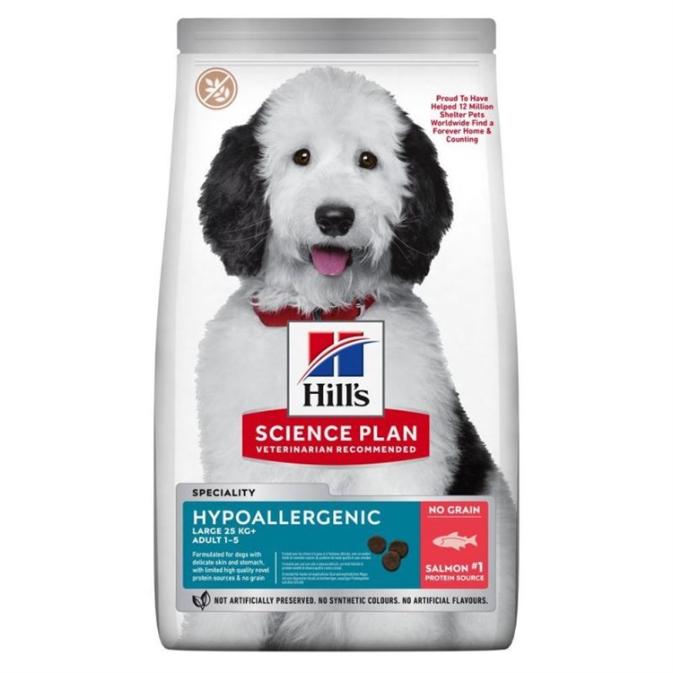 Hill's Science Plan Hypoallergenic Adult Large Breed Salmone 14 Kg Grain Free Per Cani