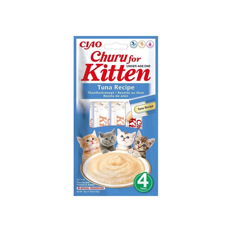 Inaba cat churu kitten tonno 14x4 tubi 56 gr