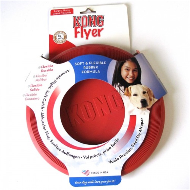 Kong Flyer Large Frisbee 23 cm Per Cane