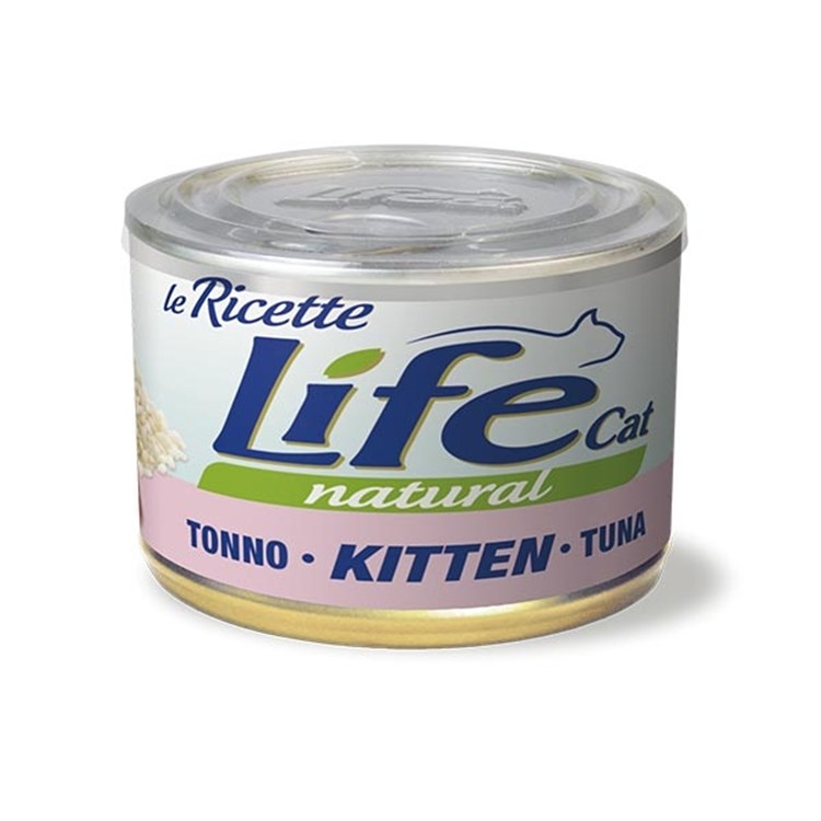 Life Cat Le Ricette Natural Kitten Tonno 150 gr Scatoletta Gattini