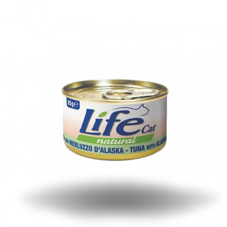 Life Cat Natural Tonno e Merluzzo D'Alaska 85 gr Scatoletta Gatti