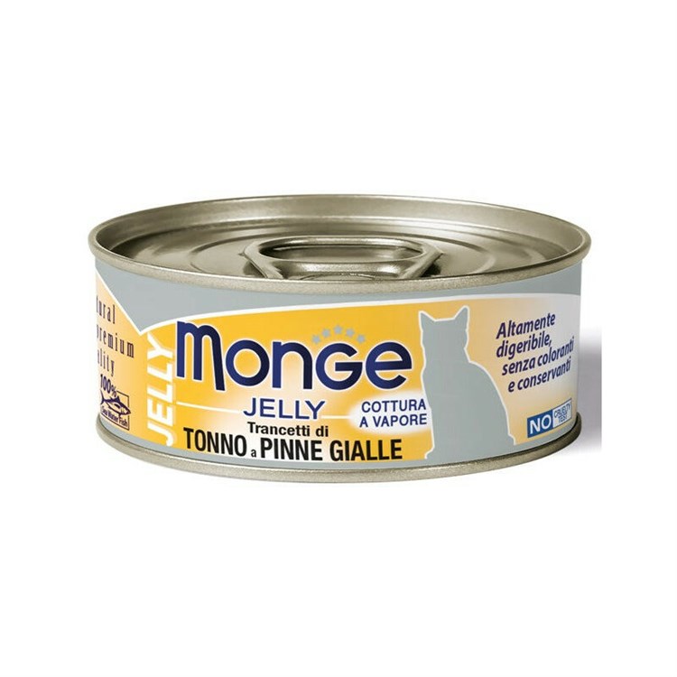 Monge Cat Jelly superpremium 80 gr Tonno a Pinne Gialle Per Gatti