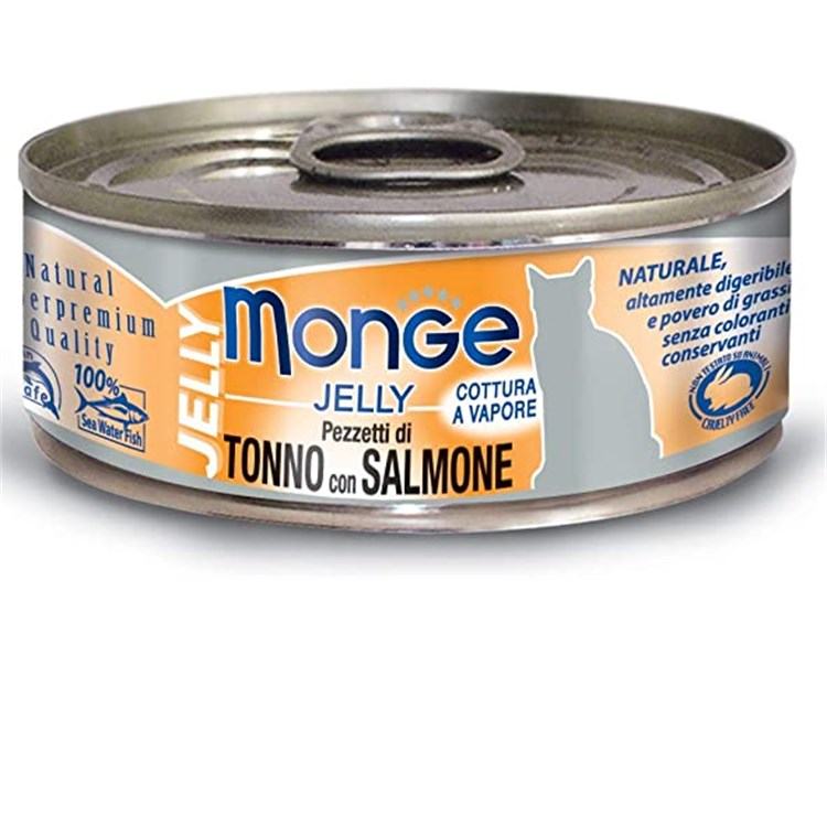 Monge Cat Jelly superpremium 80 gr Tonno con Salmone Per Gatti