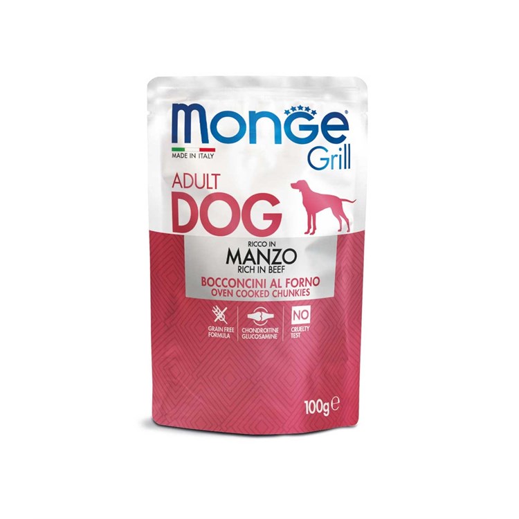 MONGE GRILL DOG BST MANZO 100GR