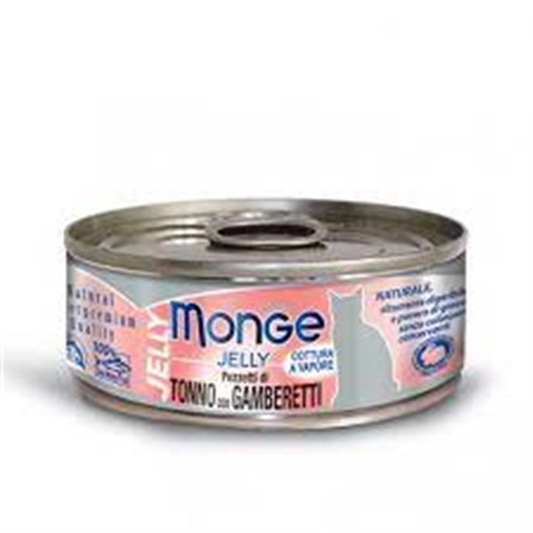 Monge Jelly superpremium 80 gr Pezzetti di Tonno con Gamberi