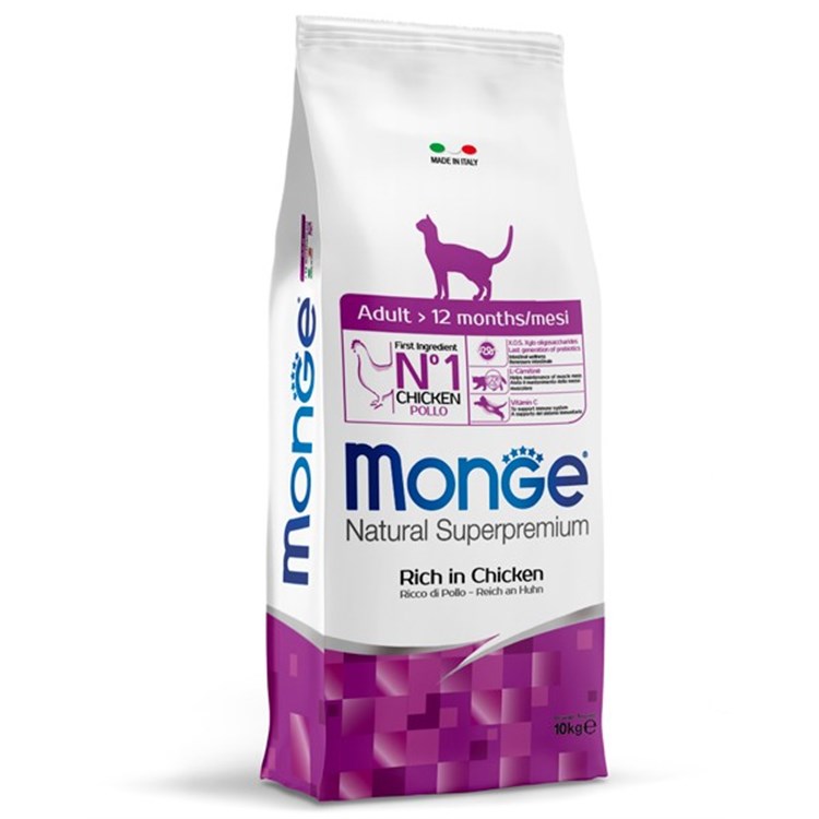 Monge Natural Superpremium Adult Pollo 10 Kg Per Gatti