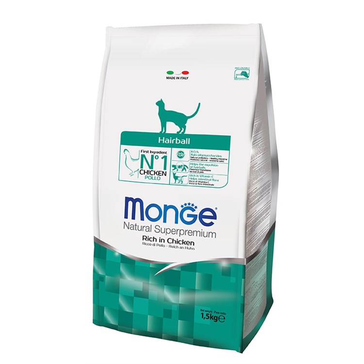 Monge Natural Superpremium Hairball 1,5 Kg Per Gatti