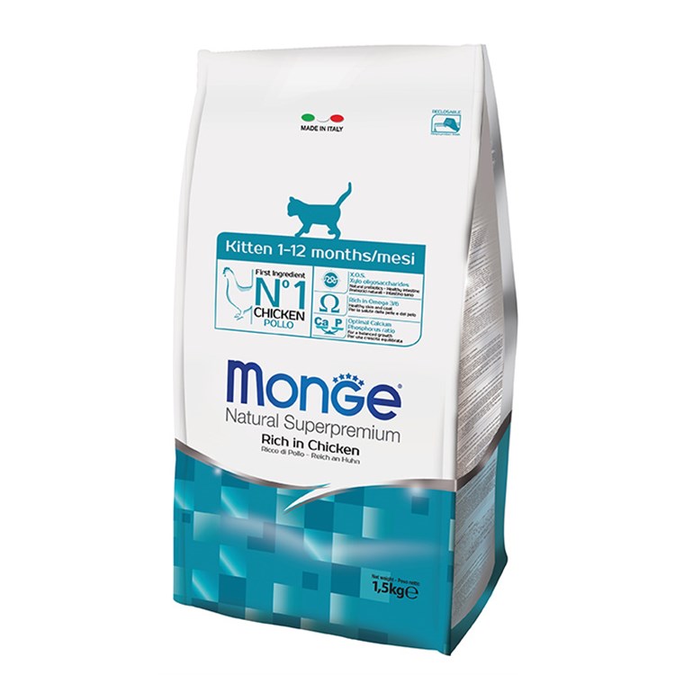 Monge Natural Superpremium Kitten Pollo 10 kg Per Gattini DANNEGGIATO