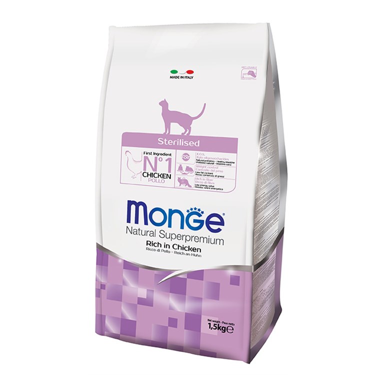 Monge Natural Superpremium Sterilised Pollo 10 kg Per Gatti