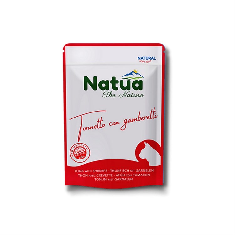 Natua Natural Bustine Tonnetto con Gamberetti in Soft Jelly 70 gr Bustina gatto